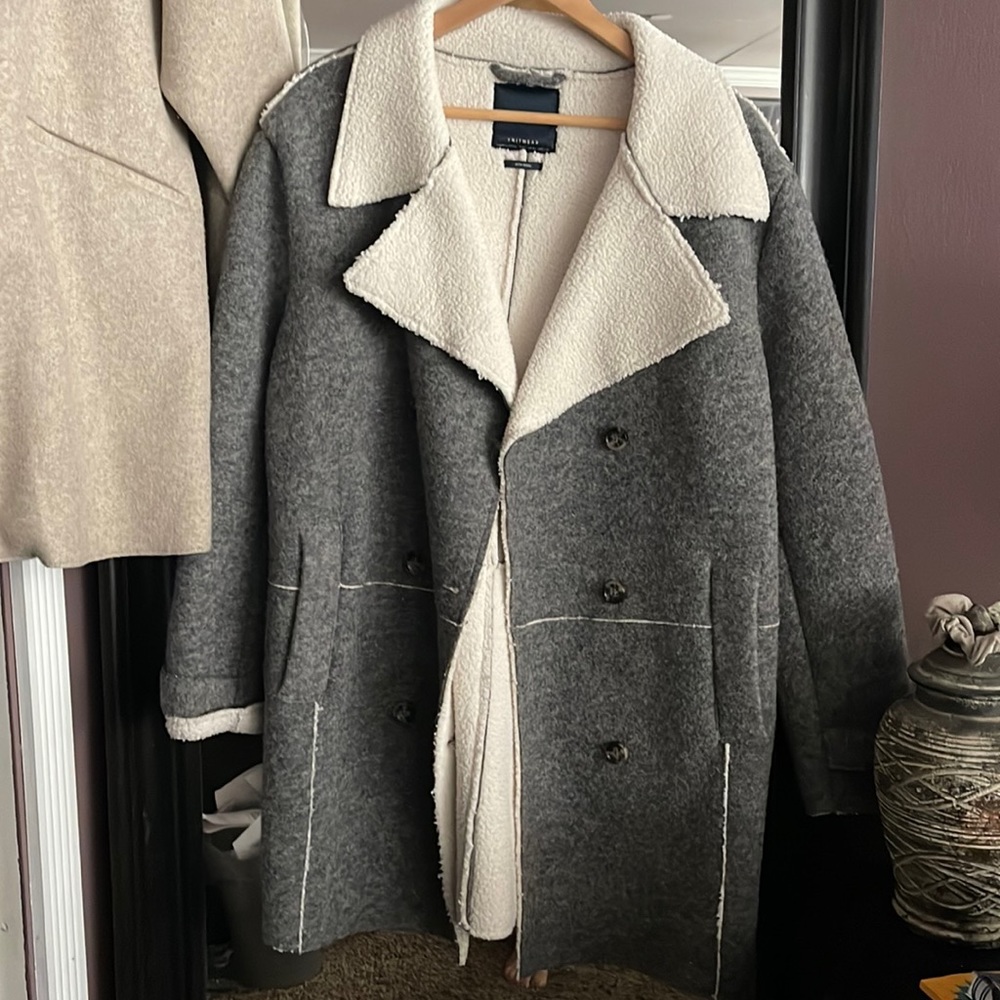 Zara wool and Sherpa coat